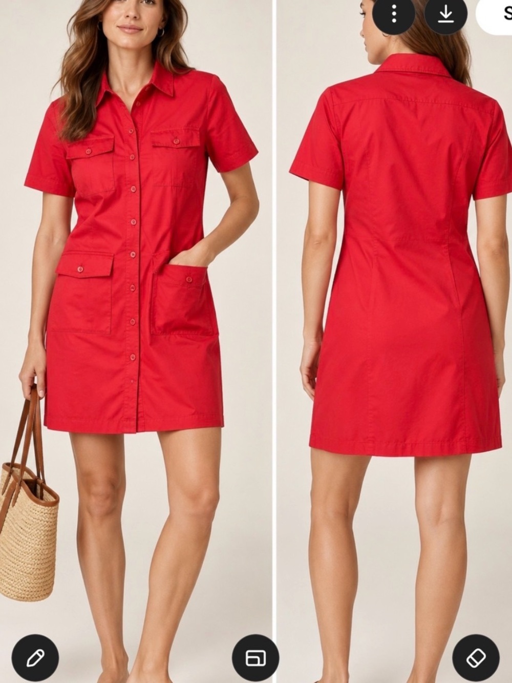 J. Crew utility shirt dress in cotton poplin.